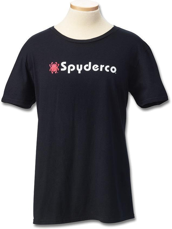 Spyderco LOGO Men's Adult Size S M LG XL 2XL 3XL BLACK Short Sleeve T-Shirt
