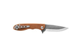 TOPS Mini Scandi Linerlock Tan Micarta Bohler N690 Stainless Folding Knife MSF40