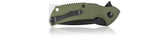 Steel Will Plague Doctor Linerlock Green G10 Folding D2 Steel Knife F16M33