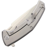 KIZER Mjolnir Titanium Framelock Bohler M390 Drop Pt Folding Pocket Knife 4494