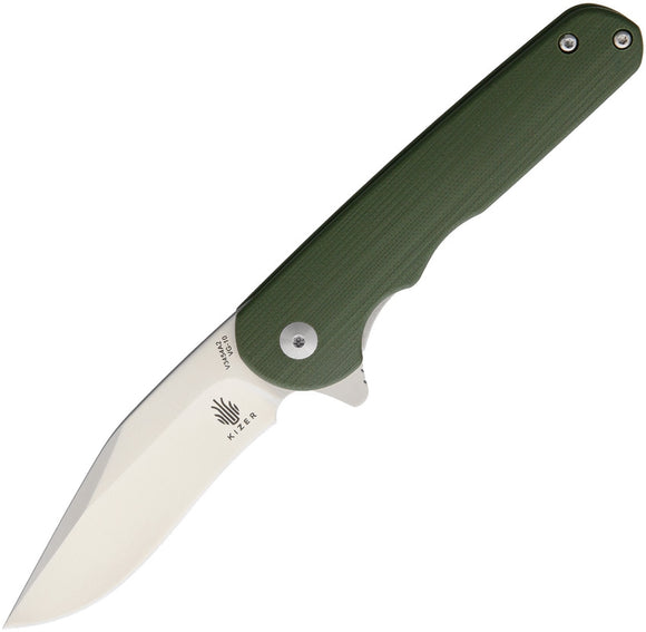 Kizer Cutlery Flashbang Linerlock Green N690 Folding Pocket Knife V3454N2