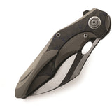 Bestech Knives Nogard Framelock Titanium/Blue CF Folding Bohler M390 Knife 2105A