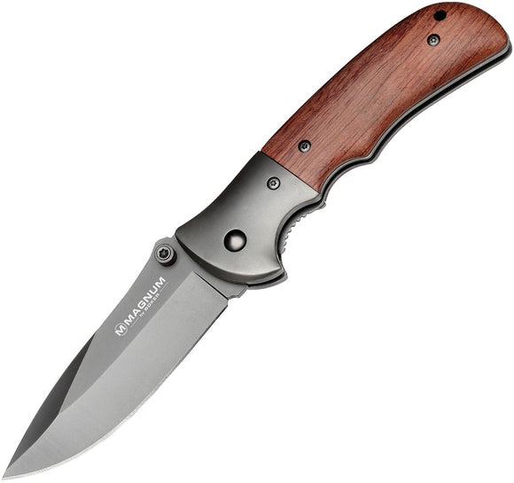 Boker Magnum Co Operator Linerlock Wood Handle Folding Pocket Knife