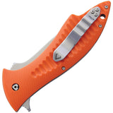 V NIVES Deplorable Linerlock Orange FRN Folding AUS-8 Pocket Knife Closed Back