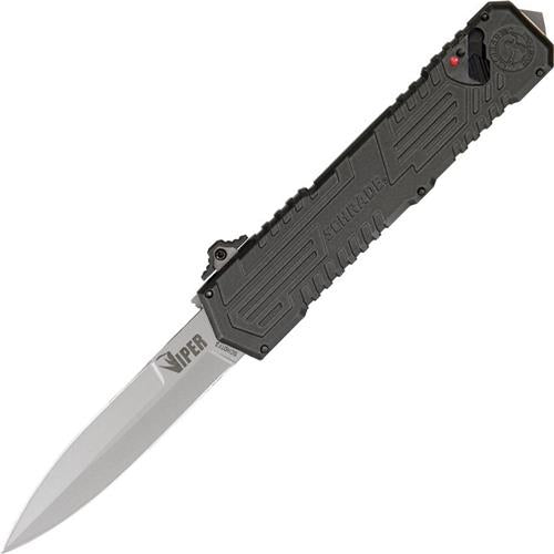 Schrade Viper Out the Front 3rd Generation A/O Black Handle Knife