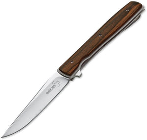 Boker Plus Urban Trapper Framelock VG10 Folding Blade Wood Handle Knife