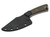 Boker Plus 6" Piranha Stainless Fixed Blade Green Handle Knife with Sheath P02BO005