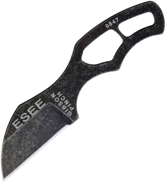 ESEE Gibson Pinch Blackwash 1095 Carbon Full Tang Fixed Blade Neck Knife