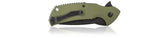 Steel Will Plague Doctor Linerlock Green G10 Black D2 4" Folding Flipper Knife f1633