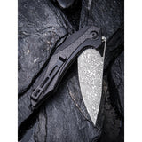 Civivi Black Plethiros Linerlock Folding Damascus Steel Pocket Knife 904DS