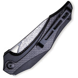Civivi Black Plethiros Linerlock Folding Damascus Steel Pocket Knife 904DS