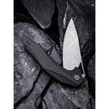 Civivi Black Plethiros Linerlock Folding Damascus Steel Pocket Knife 904DS