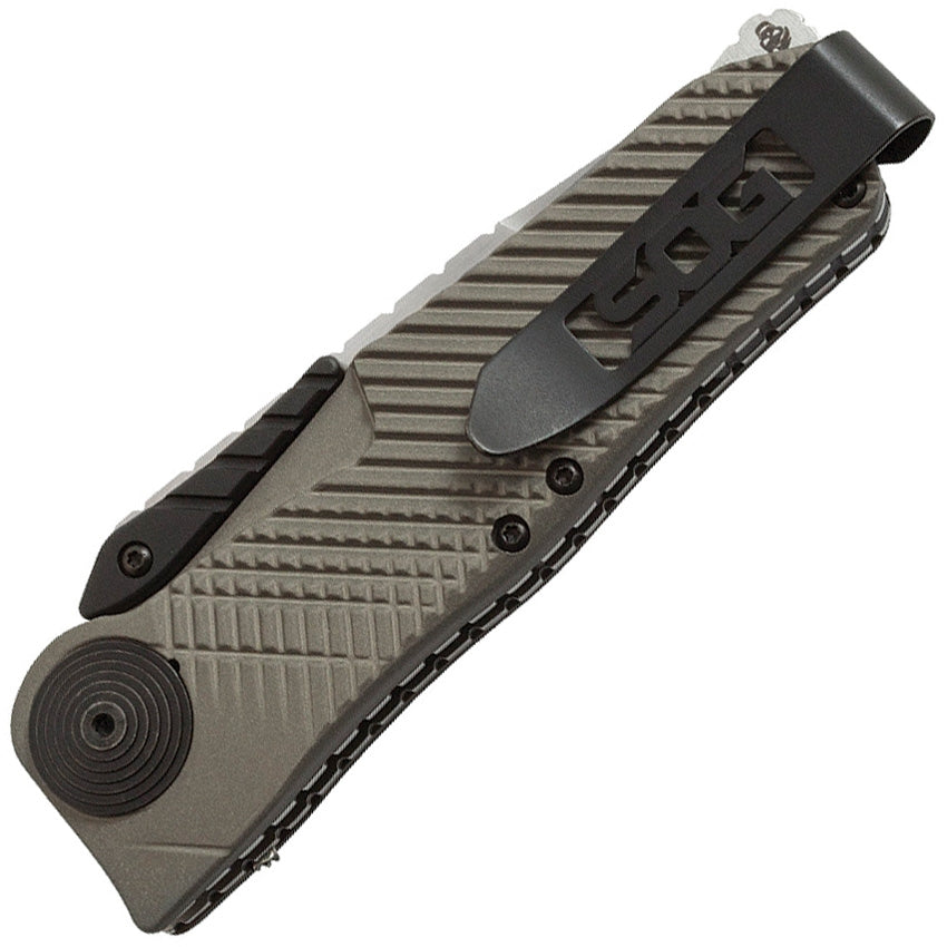 SOG Quake Button Lock A/O Flat Dark Earth VG 10 Folding Knife IM1001BX ...