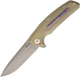Reate Knives Epoch Golden Folding Titanium CTS-204P Folding Knife EP4