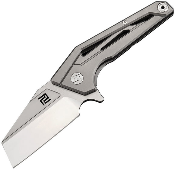 Artisan Cutlery Ravine Framelock Gray Titanium S35VN Folding Pocket Knife