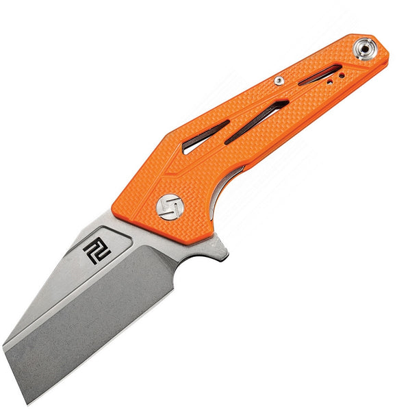 Artisan Cutlery Ravine Linerlock Orange G10 D2 Tool Folding Pocket Knife