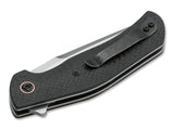 Boker Plus Roundhouse Linerlock Black Carbon Fiber Handle Folding Knife P01BO617