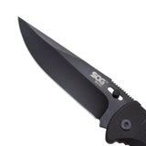 SOG Salute Lockback Black G10 TiNi Stainless Folding Knife FF11CP