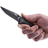 SOG Salute Mini Folding Black Oxide Clip Blade G10 Handle Folder Knife FF1101CP