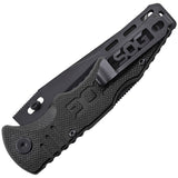 SOG Salute Mini Folding Black Oxide Clip Blade G10 Handle Folder Knife FF1101CP