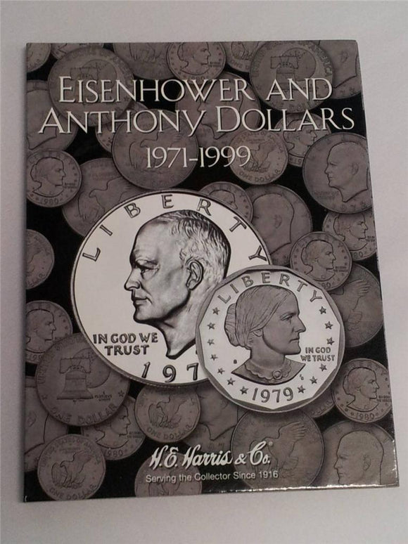 H.E. Harris Eisenhower SBA Anthony Dollar 1971 - 1999 Folder Coin Storage Album
