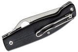 Spyderco Pattadese Linerlock Black Handle Clip Point M390 Stainless Steel Knife 257GP