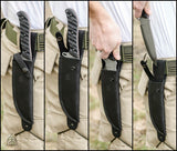 TOPS Silent Hero 1095 Carbon Steel Sniper Gray Rocky Mountain Tread Fixed Knife HERO01