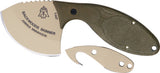 TOPS Backwoods Skinner Fixed Skinning Coyote Tan Blade Green Handle Knife SKIN01