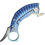 Krudo Snag X Controller Blue 420J2 Framelock Blunt Tip Folding Knife CGXT621