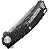 Stedemon BG01 Linerlock Black G10 Satin Sandvik Folding Pocket Knife BG0101