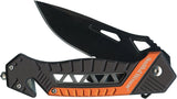 Smith & Wesson Rescue Orange/Black Folding 8Cr13MoV Serrated Pocket Knife 608ORS