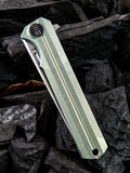 We Knife Co Syncro Green Titanium Framelock CPM S35VN Folding Knife 909a