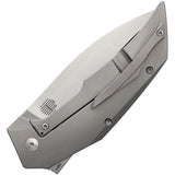 Reate T4000 Framelock 2-Tone Handle Plain Folding Knife REA063
