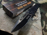 Tac Force Tactical Spring Assisted Rescue Serrated Black Folding Knife 916BK