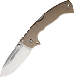 Cold Steel 4-Max Scout Pocket Knife Lockback Desert Tan Folding AUS-10A 62RQDTSW  -On Sale