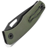 Real Steel Terra Linerlock Olive Green Folding Knife 7452