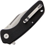 Artisan Wren Textured Black G10 D2 Folding Pocket Knife Closed