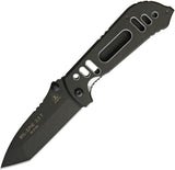 TOPS Knives Mil SPIE Linerlock Black N690 Tanto Folding Knife