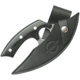 Hibben Legacy Ulu Black Pakkawood 5Cr15MoV Stainless Fixed Blade Knife 5074