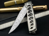 Boker Plus Urban Trapper Damascus Steel Titanium Folding Knife P01BO739DAM