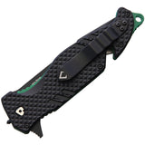 V NIVES TGL Trailblazer Linerlock Black FRN Folding D2 Steel Knife Closed Back