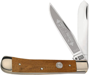 Boker Whiskey Barrel Wood Trapper Tree Brand Folding Pocket Knife
