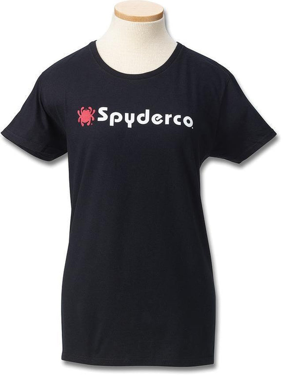 Spyderco LOGO Black Women's Adult Size S M LG XL 2XL Short Sleeve T-Shirt