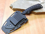 Mantis Foundation Fixed Blade Black Gut Hook Stainless Hunting Knife TA2XLB