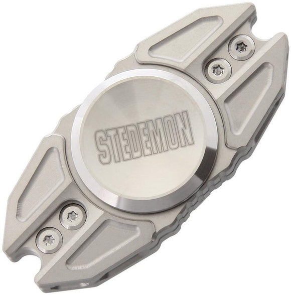 Stedemon Knives Silver Titanium Hand Spinner Z02BLS