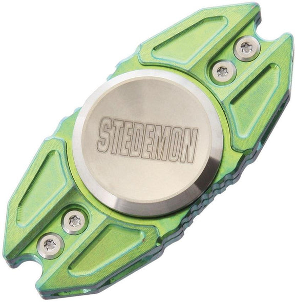 Stedemon Knives Green Titanium Hand Spinner 