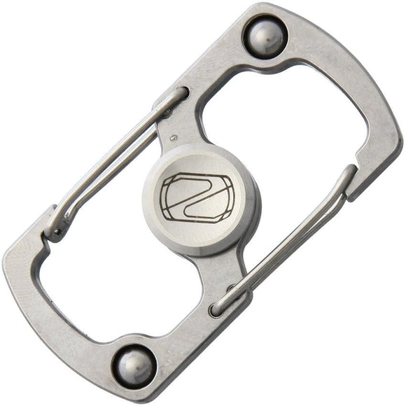 Stedemon Knives Fidget Spinner Keychain Silver Stonewash Titanium 