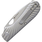 Kizer Cutlery Zipslip Gray Titanium SW S35VN Drop Pt Folding Knife 3507